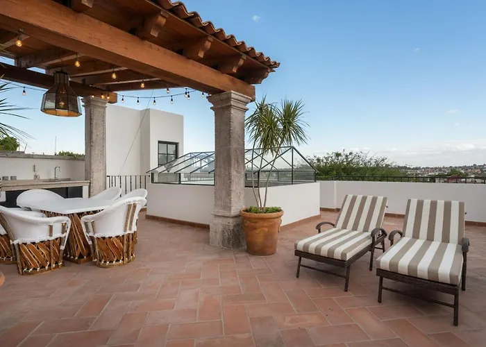 Casa Del Palmar, Elegant 3Br Home With Rooftop In Centro San Miguel